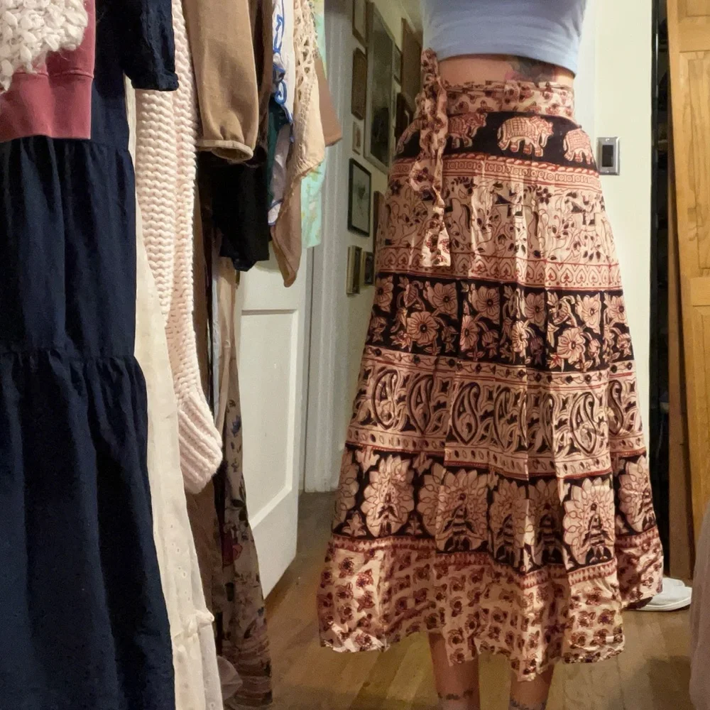 Vintage boho wrap skirt - Picture 1 of 4